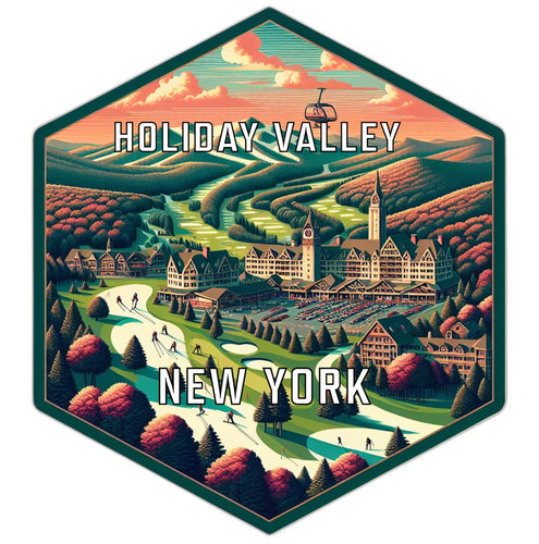 Holiday Valley New York Travel Destination Souvenir Vinyl Decal Sticker 4-Inch