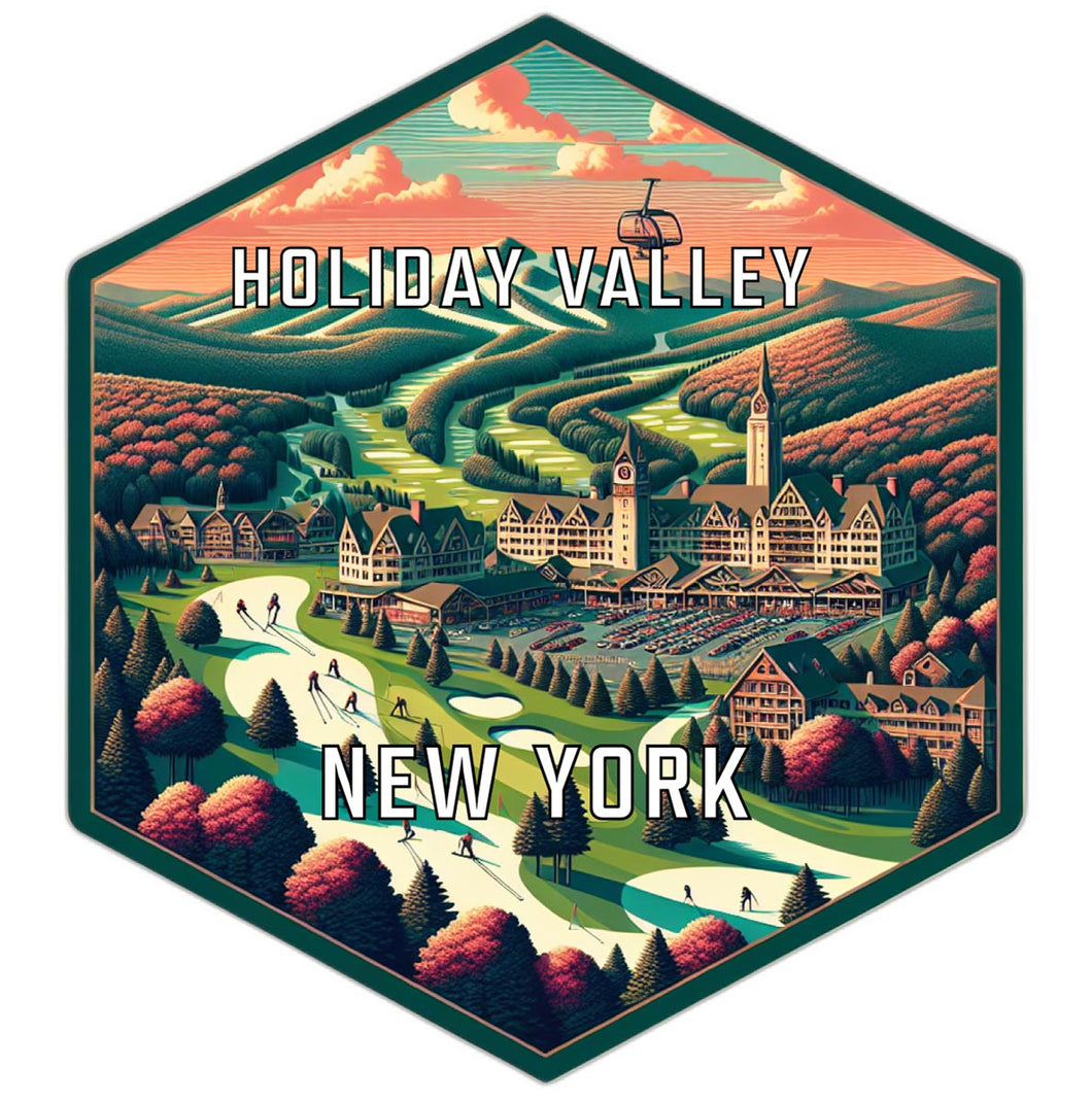 Holiday Valley New York Travel Destination Souvenir Vinyl Decal Sticker 4-Inch