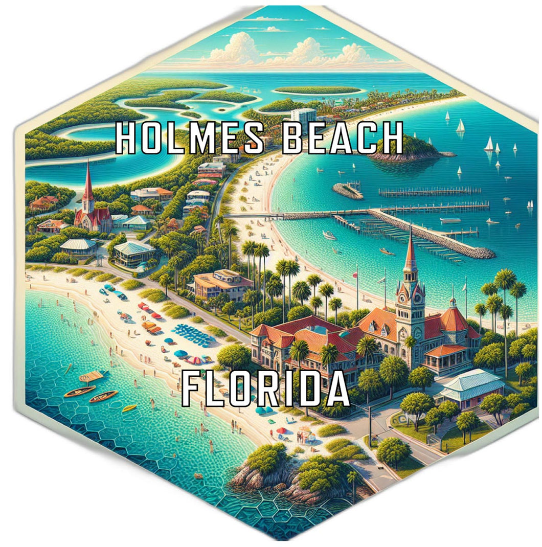 Holmes Beach Florida Travel Destination Souvenir Vinyl Decal Sticker 6-Inch