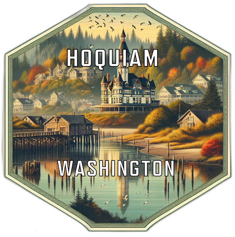 Hoquiam Washington Travel Destination Souvenir Vinyl Decal Sticker 4-Inch