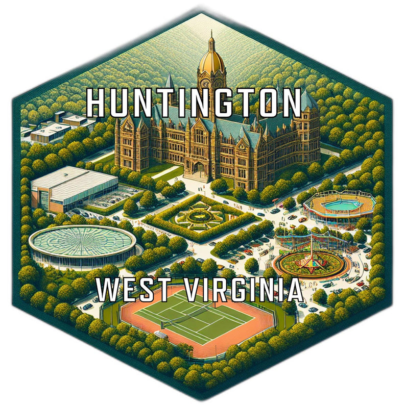 Huntington West Virginia Travel Destination Souvenir Vinyl Decal Sticker 2-Inch