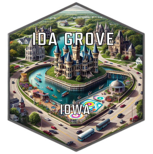 Ida Grove Iowa Travel Destination Souvenir Vinyl Decal Sticker 4-Inch