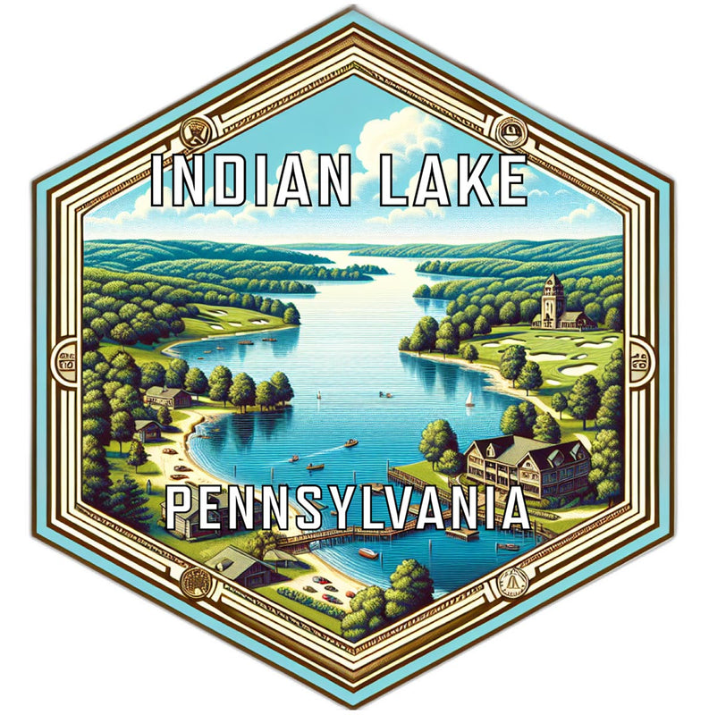 Indian Lake Pennsylvania Travel Destination Souvenir Vinyl Decal Sticker 2-Inch