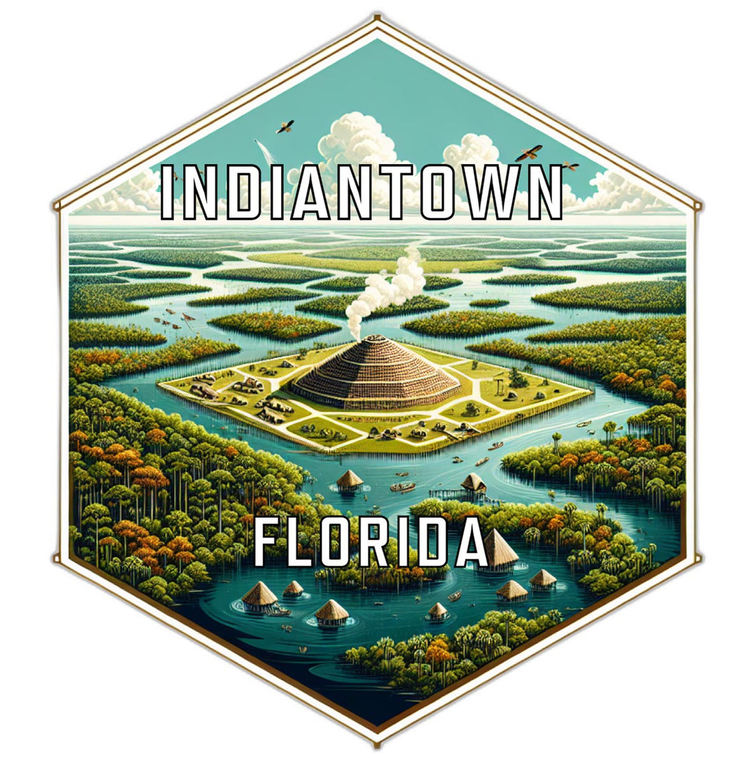 Indiantown Florida Travel Destination Souvenir Vinyl Decal Sticker 4-Inch