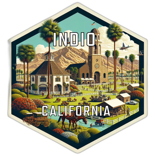 Indio California Travel Destination Souvenir Vinyl Decal Sticker 6-Inch