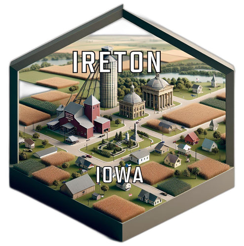 Ireton Iowa Travel Destination Souvenir Vinyl Decal Sticker 2-Inch