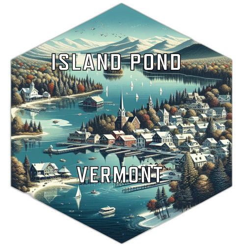 Island Pond Vermont Travel Destination Souvenir Vinyl Decal Sticker 4-Inch