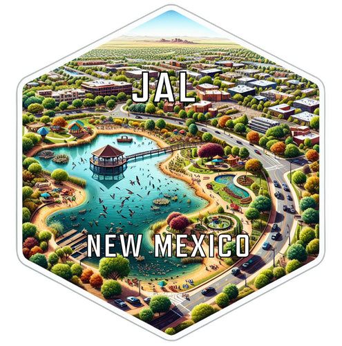 Jal New Mexico Travel Destination Souvenir Vinyl Decal Sticker 2-Inch