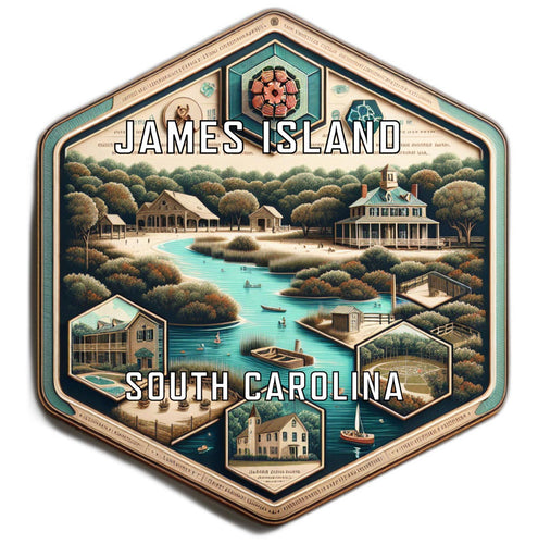James Island South Carolina Travel Destination Souvenir Vinyl Decal Sticker 2-Inch
