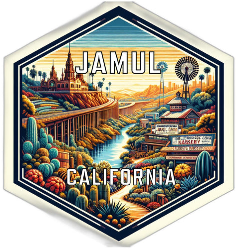 Jamul California Travel Destination Souvenir Vinyl Decal Sticker 6-Inch