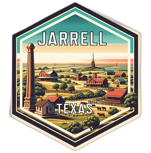 Jarrell Texas Souvenir Travel Destination Die Cut Hexagon Fridge Magnet 2-Inch