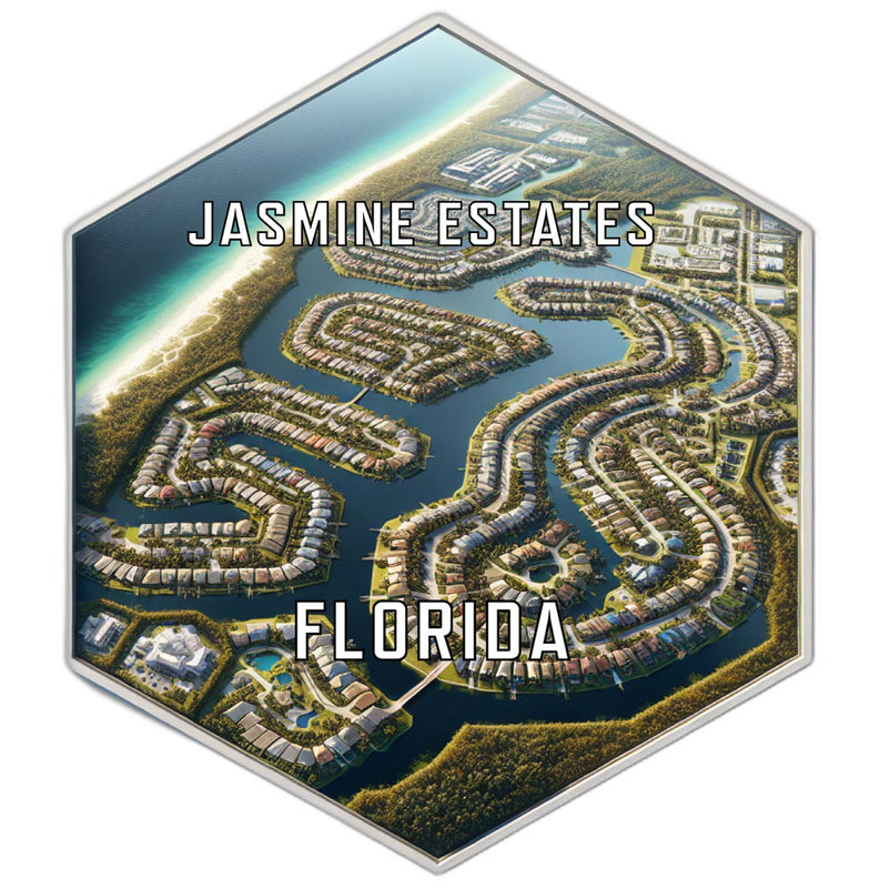 Jasmine Estates Florida Travel Destination Souvenir Vinyl Decal Sticker 2-Inch