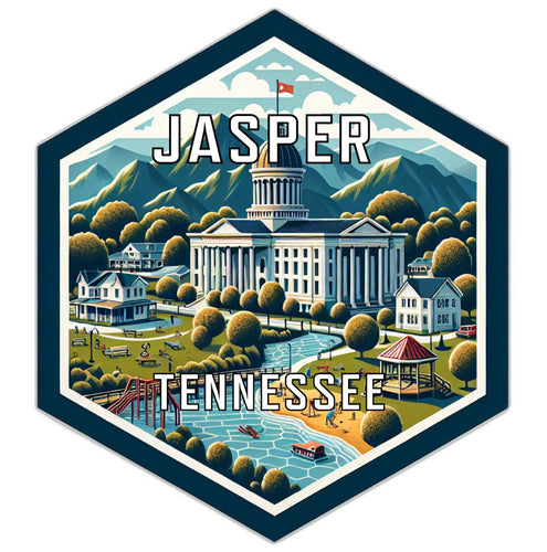 Jasper Tennessee Travel Destination Souvenir Vinyl Decal Sticker 6-Inch