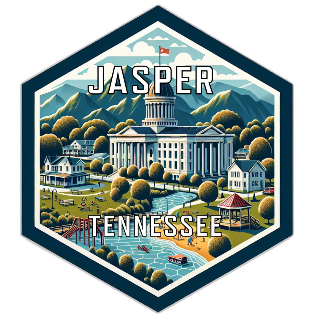Jasper Tennessee Travel Destination Souvenir Vinyl Decal Sticker 6-Inch