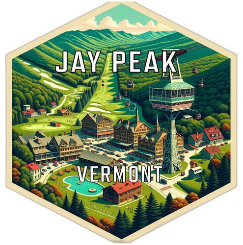 Jay Peak Vermont Travel Destination Souvenir Vinyl Decal Sticker 2-Inch