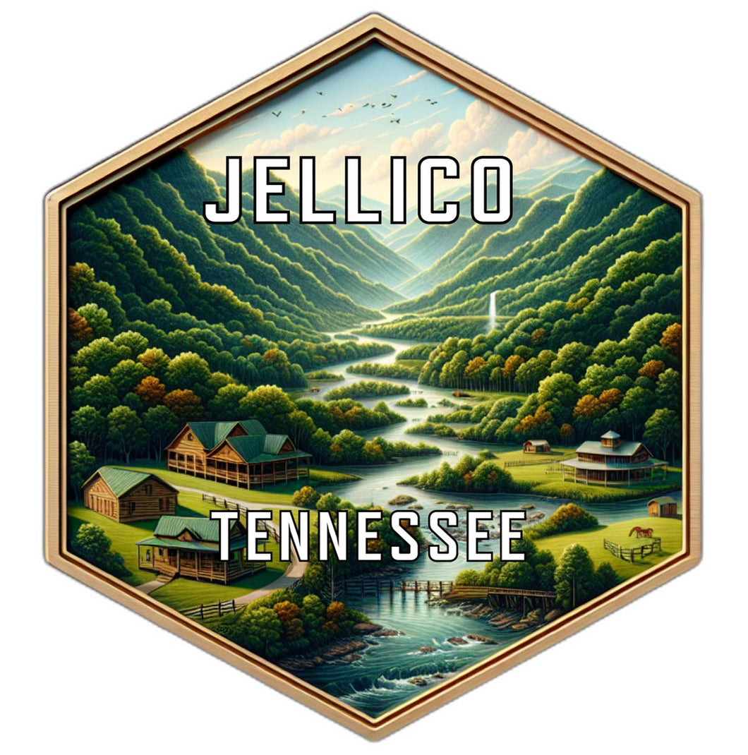 Jellico Tennessee Travel Destination Souvenir Vinyl Decal Sticker 2-Inch