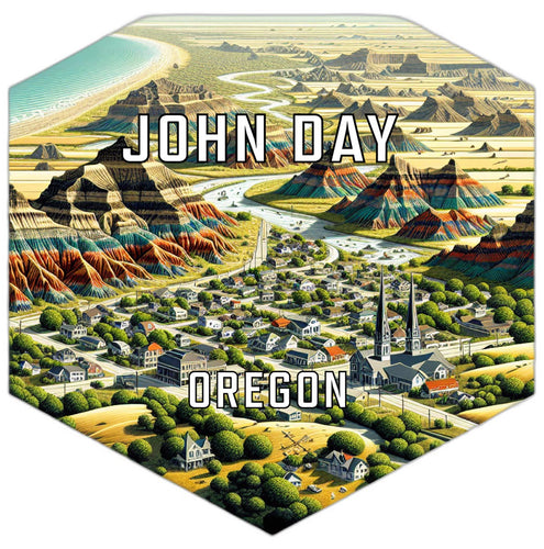 John Day Oregon Travel Destination Souvenir Vinyl Decal Sticker 2-Inch