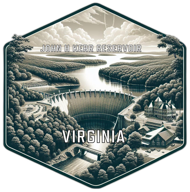 John H Kerr Reservoir Virginia Travel Destination Souvenir Vinyl Decal Sticker 6-Inch