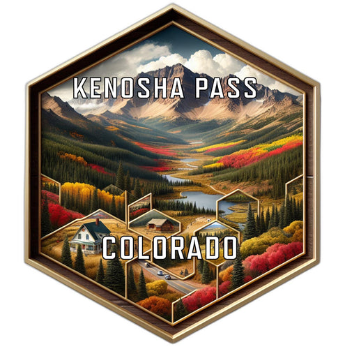 Kenosha Pass Colorado Travel Destination Souvenir Vinyl Decal Sticker 2-Inch