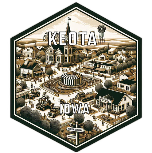 Keota Iowa Travel Destination Souvenir Vinyl Decal Sticker 2-Inch