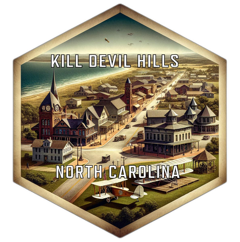 Kill Devil Hills North Carolina Travel Destination Souvenir Vinyl Decal Sticker 2-Inch