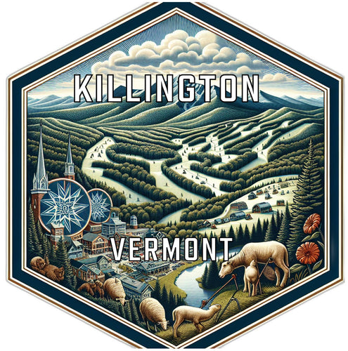 Killington Vermont Travel Destination Souvenir Vinyl Decal Sticker 2-Inch