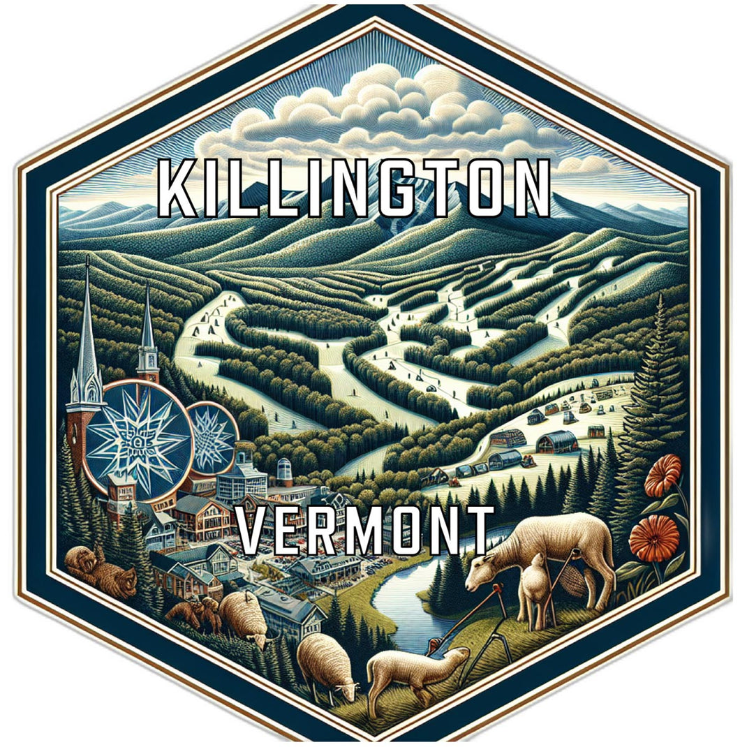 Killington Vermont Travel Destination Souvenir Vinyl Decal Sticker 2-Inch