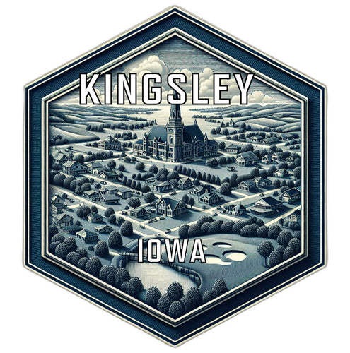 Kingsley Iowa Travel Destination Souvenir Vinyl Decal Sticker 2-Inch