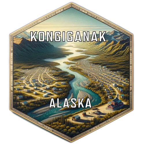 Kongiganak Alaska Travel Destination Souvenir Vinyl Decal Sticker 2-Inch