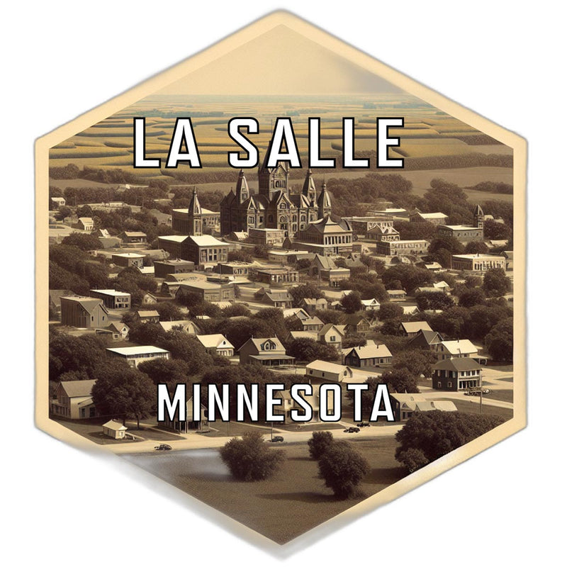 La Salle Minnesota Souvenir Travel Destination Die Cut Hexagon Fridge Magnet 2-Inch