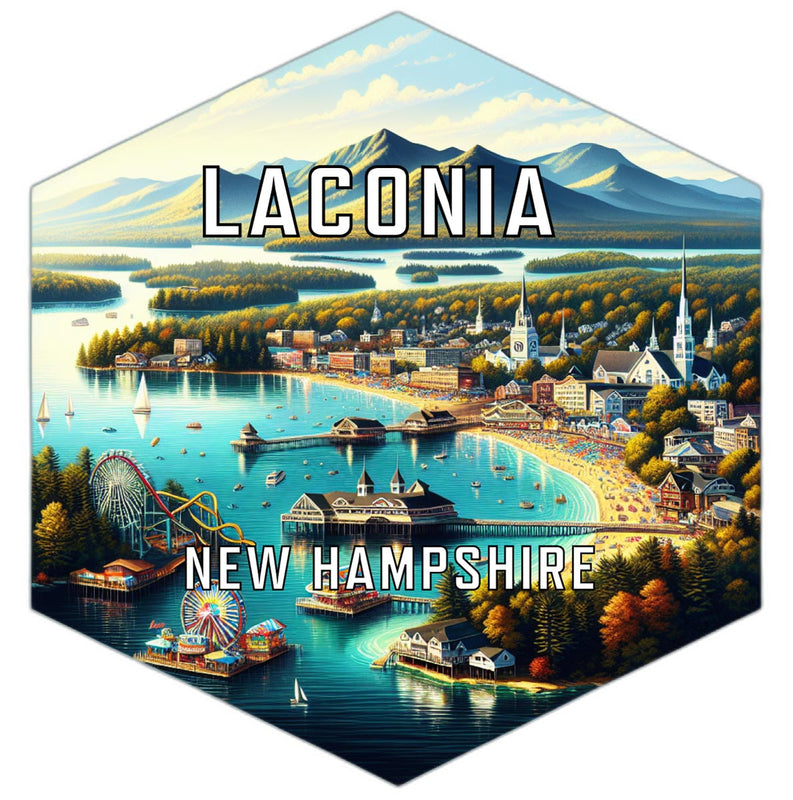Laconia New Hampshire Travel Destination Souvenir Vinyl Decal Sticker 6-Inch