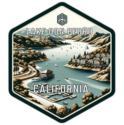 Lake Don Pedro California Travel Destination Souvenir Vinyl Decal Sticker 4-Inch