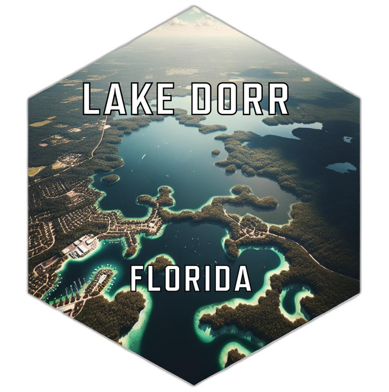 Lake Dorr Florida Souvenir Travel Destination Die Cut Hexagon Fridge Magnet 2-Inch