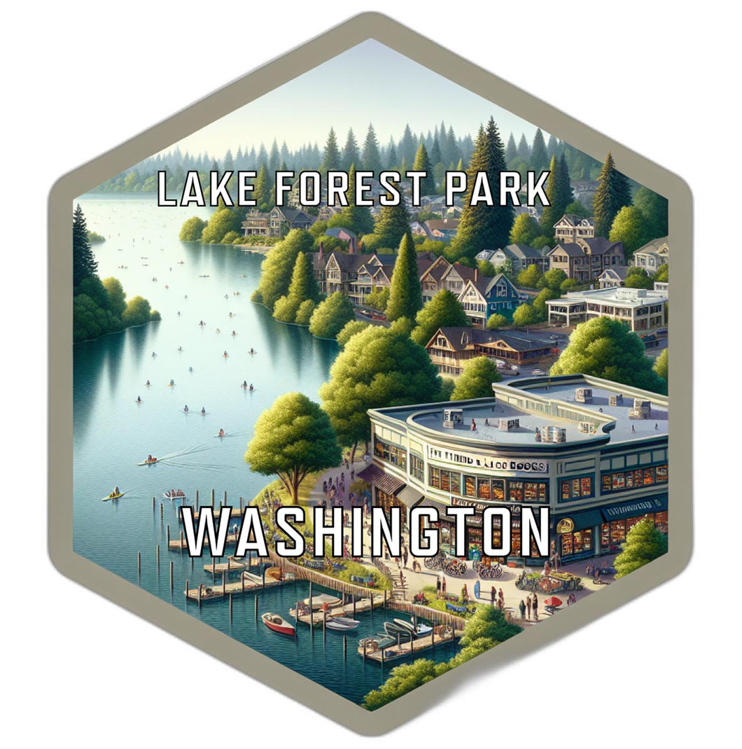 Lake Forest Park Washington Travel Destination Souvenir Vinyl Decal Sticker 4-Inch