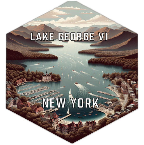 Lake George Vi New York Travel Destination Souvenir Vinyl Decal Sticker 6-Inch