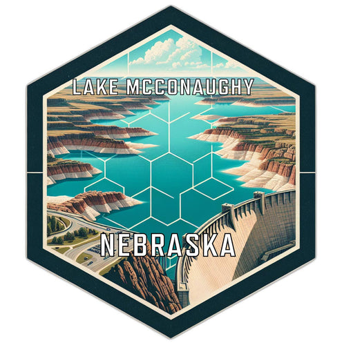 Lake Mcconaughy Nebraska Travel Destination Souvenir Vinyl Decal Sticker 6-Inch
