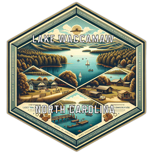 Lake Waccamaw North Carolina Travel Destination Souvenir Vinyl Decal Sticker 4-Inch