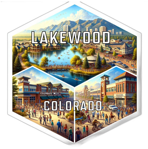 Lakewood Colorado Travel Destination Souvenir Vinyl Decal Sticker 4-Inch