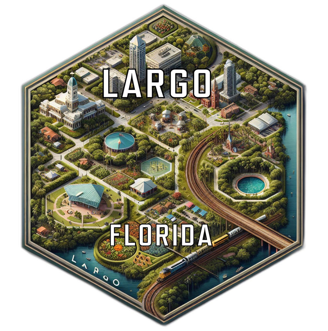 Largo Florida Travel Destination Souvenir Vinyl Decal Sticker 2-Inch