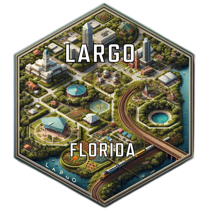 Largo Florida Travel Destination Souvenir Vinyl Decal Sticker 2-Inch