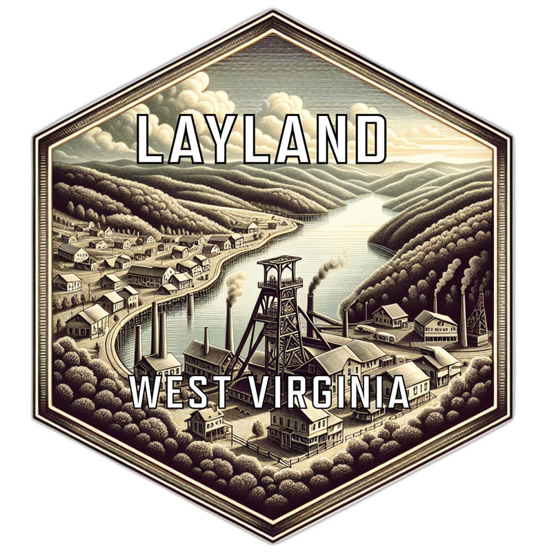 Layland West Virginia Travel Destination Souvenir Vinyl Decal Sticker 2-Inch
