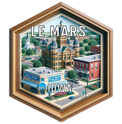 Le Mars Iowa Travel Destination Souvenir Vinyl Decal Sticker 4-Inch