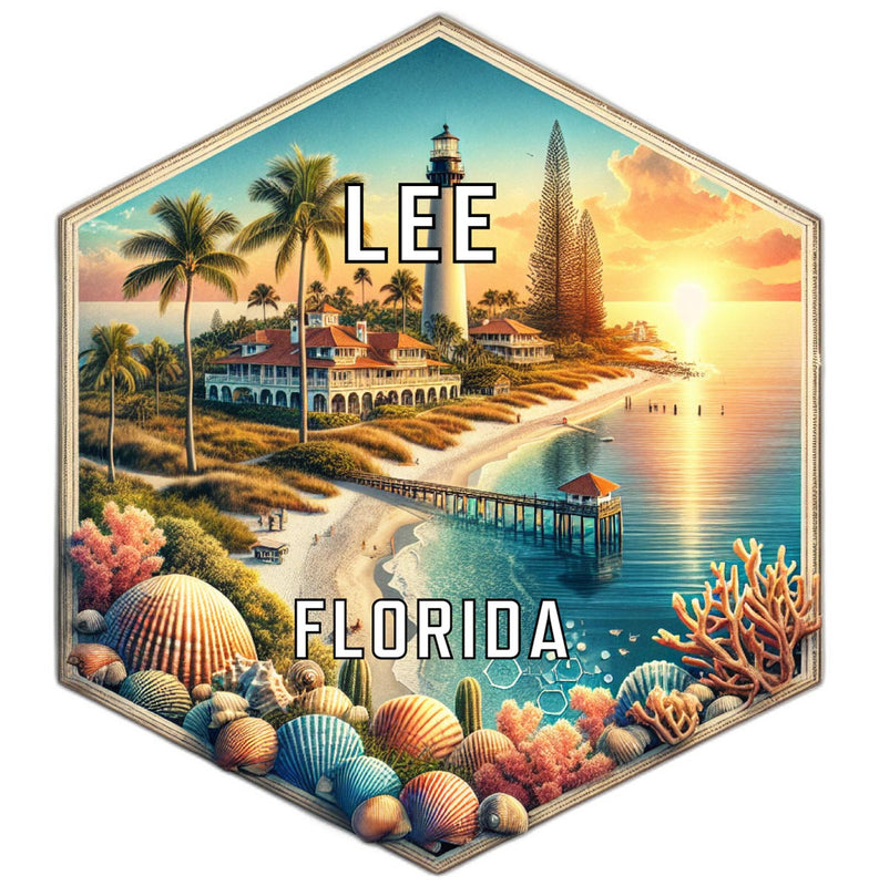 Lee Florida Travel Destination Souvenir Vinyl Decal Sticker 2-Inch