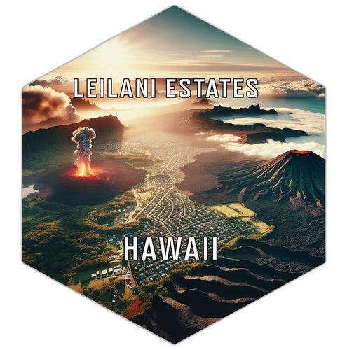 Leilani Estates Hawaii Travel Destination Souvenir Vinyl Decal Sticker 6-Inch