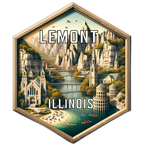 Lemont Illinois Travel Destination Souvenir Vinyl Decal Sticker 2-Inch