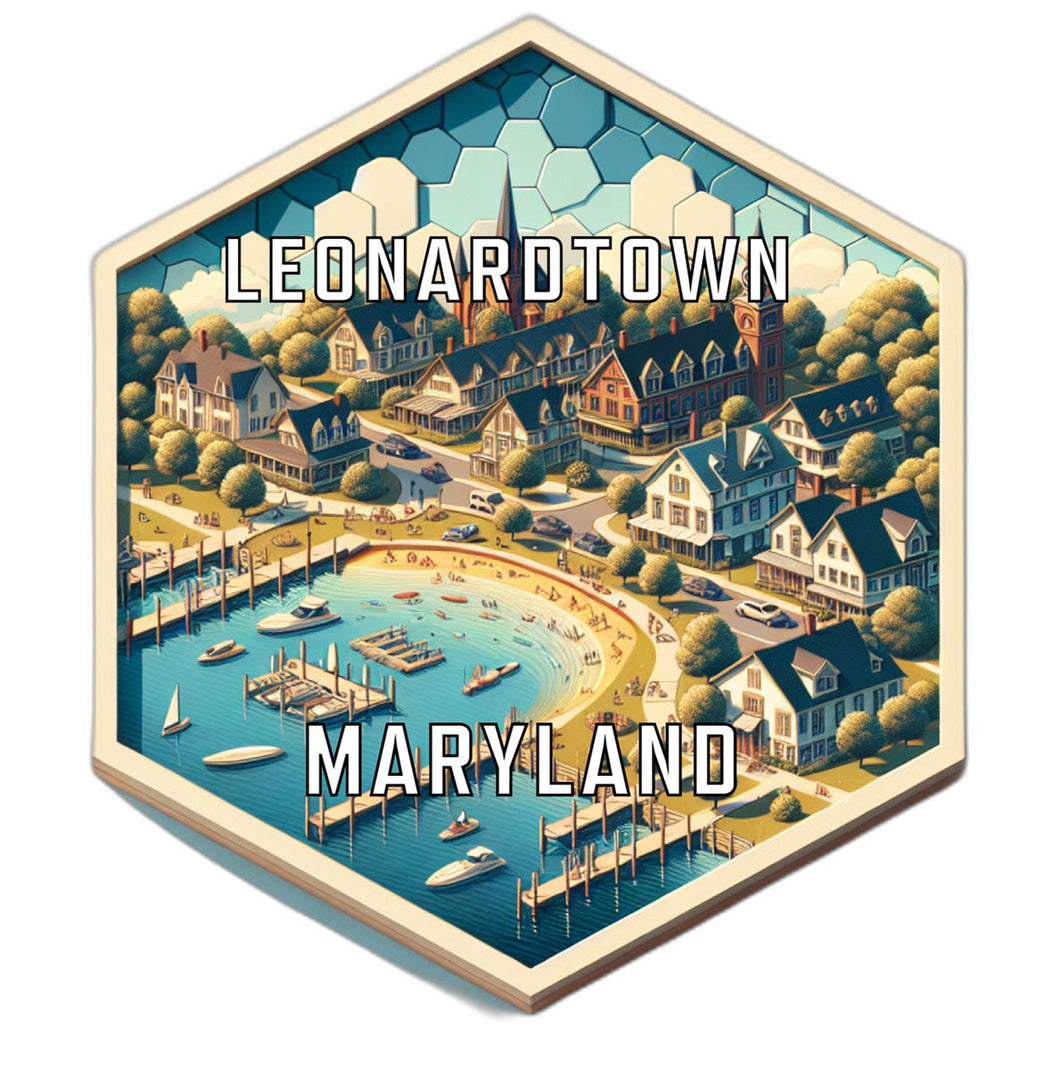 Leonardtown Maryland Travel Destination Souvenir Vinyl Decal Sticker 2-Inch