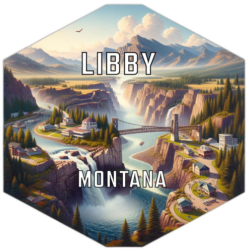 Libby Montana Travel Destination Souvenir Vinyl Decal Sticker 2-Inch