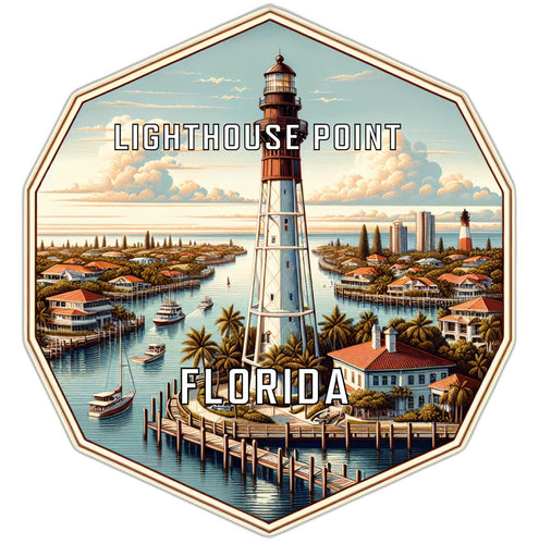 Lighthouse Point Florida Travel Destination Souvenir Vinyl Decal Sticker 2-Inch