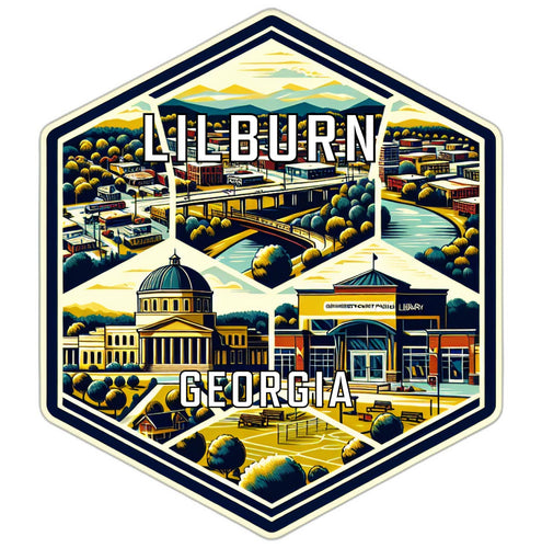 Lilburn Georgia Travel Destination Souvenir Vinyl Decal Sticker 2-Inch