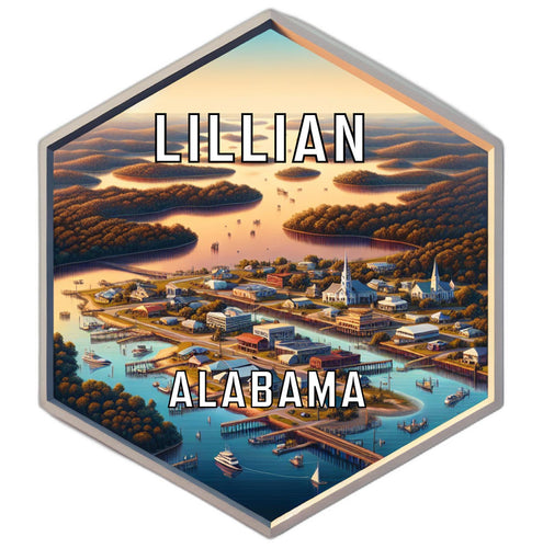 Lillian Alabama Travel Destination Souvenir Vinyl Decal Sticker 2-Inch